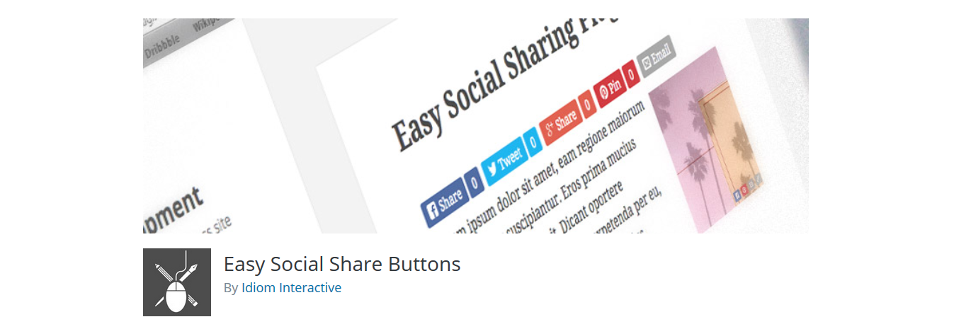 Easy social share button