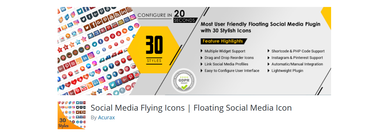 Floating Social Media Icon