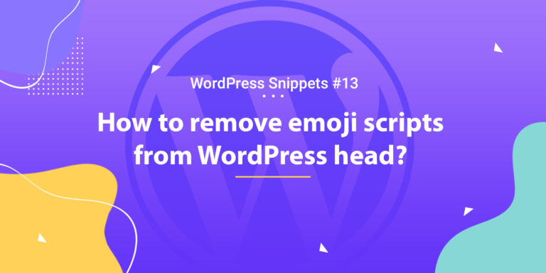 Remove Emoji Scripts from WordPress Head 14