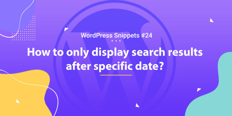 How to Only Display Search Results After Specific Date 2